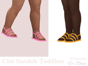 Sims 4 — Cini Sandals Toddlers by Dissia — Plastic sandals perfect for swimming pool trip and outfit! :) Available in 47