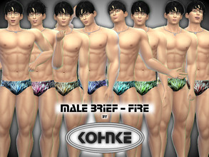 Sims 4 — Kohnke Male Brief Fire by CHKohnke — Male Underwear Brief