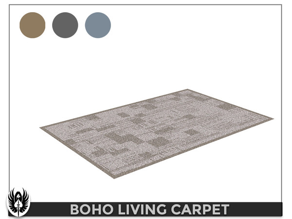 Sims 4 — Modern Boho Living Room Carpet by nemesis_im — Carpet from Modern Boho Living Room Set - 3 Colors - Base Game