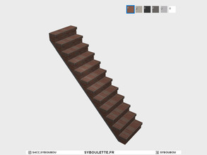 Sims 4 — Loft - Brick staircase by Syboubou — Brick staircase that will fit the Loft set, available in 6 brick color