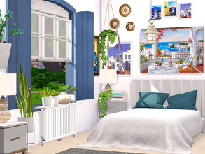 Sims 4 — Iraklion Bedroom CC  by Flubs79 — here is a Greek Style Bedroom for your Sims 