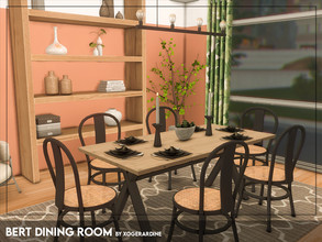 Sims 4 — Bert Dining Room (TSR only CC) by xogerardine — Rustic meets modern vibes dining room.
