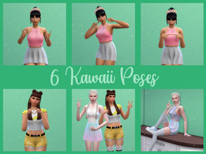 Sims 4 — Kawaii Poses by Tusmeralda — 6 cute poses for your sim!