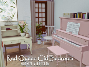 Sims 4 — Red Queen Girl Room | Only TSR CC by GenkaiHaretsu — Girl (or not, your choice) room for Red Queen Shell in