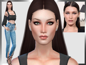 Sims 4 — Bella Hadid by DarkWave14 — Download all CC's listed in the Required Tab to have the sim like in the pictures.