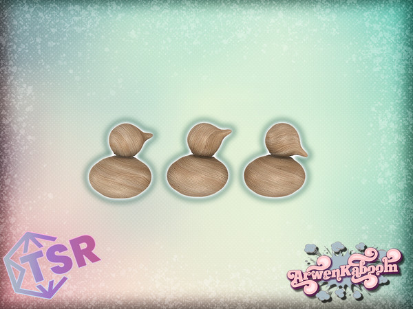 Sims 4 — Halley - Ducks by ArwenKaboom — Base game object in multiple recolors. You can find all items by searching