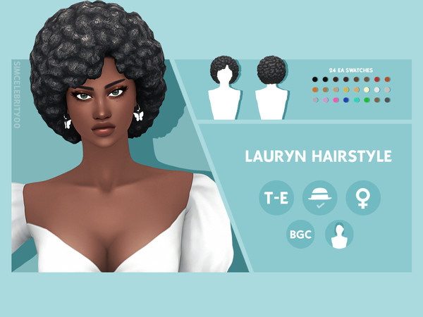 Sims 4 — Lauryn Hairstyle by simcelebrity00 — Hairstyle: - Maxis Match Hairstyle - Available for Teens-Elders - 24 EA