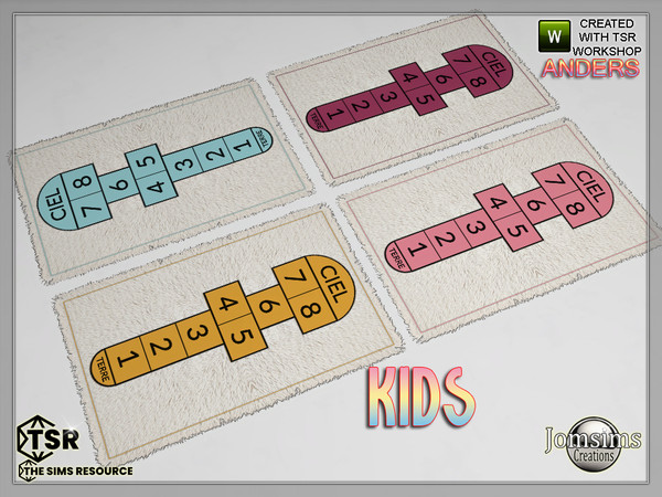 Sims 4 — Anders kids rugs by jomsims — Anders kids rugs. handmade