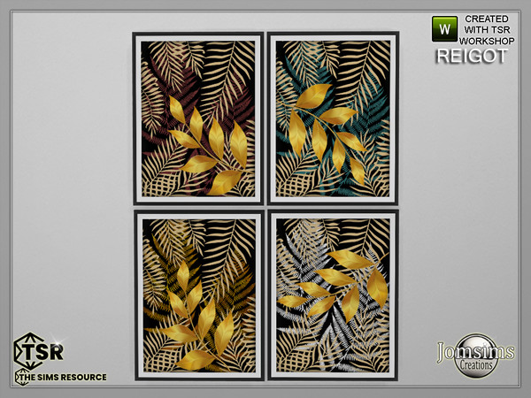 Sims 4 — Reigot Living paintings by jomsims — Reigot Living paintings. handmade