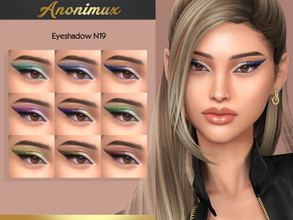 Sims 4 — Eyeshadow N19 by Anonimux_Simmer — - 9 Shades - Compatible with the color slider - BGC - HQ - Thanks to all CC