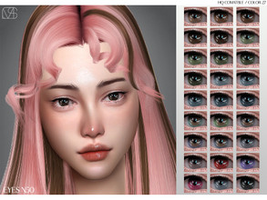 Sims 4 — LMCS Eyes N50 by Lisaminicatsims — -New Mesh -Face Paint category -HQ comatble -27 swatches -All Skin