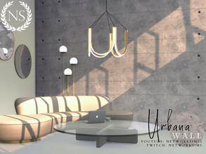 Sims 4 — Urbana Concrete Walls by networksims — Grey concrete walls in a few styles.