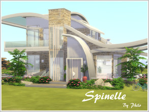 Sims 4 — Spinelle (No CC) by philo — Spinelle is a house with 6 bedrooms. It is designed to allow its occupants to