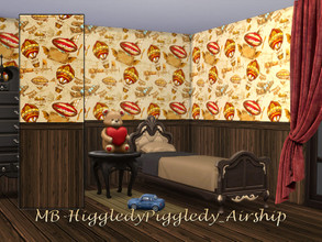 Sims 4 — MB-HiggledyPiggledy_Airship by matomibotaki — MB-HiggledyPiggledy_Airship Children's wallpaper with a vintage