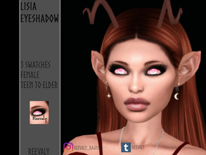 Sims 4 — Lisia Eyeshadow by Reevaly — 3 Swatches. Teen to Elder. Female. Base Game compatible. Please do not reupload.