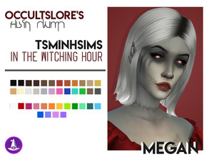 Sims 4 — Megan - TSMINH Recolor by rachirdsims — Recolored in the new "Witching Hour" palette. 24 shades