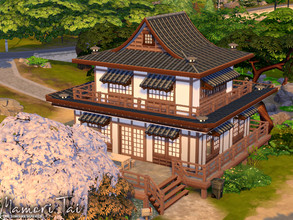 Sims 4 — Mamori Tai | noCC by simZmora — Small, traditional house stylized in Japanese culture, perfect for singles.