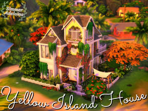 Sims 4 — Yellow Island House by simmer_adelaina — This house promises to make any sims happy and comfortable. The two