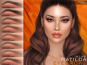 Sims 4 — Matilda Eyebrows N149 by MagicHand — Perfect natural eyebrows in 13 colors - HQ Compatible. Preview - CAS