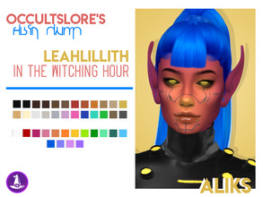 Sims 4 — Aliks - LeahLillith Recolor by rachirdsims — Recolored in The Witching Hour palette. 24 shades similar to EA's
