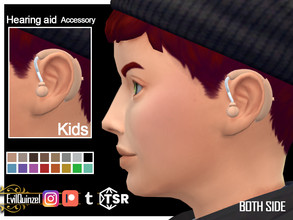 Sims 4 — Hearing Aid Kids Both Side Accessory by EvilQuinzel — Hearing Aid on both side for kids. - New mesh; - Body's