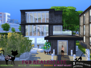 Sims 4 — FGD RealEstate 2022049 by Merit_Selket — contemporary City home on a small lot, built in New Crest 20 x 15 only