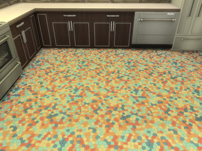 Sims 4 — 70's Lino Floor Tiles by Morrii — 70's Lino Floor Tiles