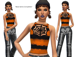 Sims 4 — Knit Spiderweb Shirt by simsloverxyz — Knit Spiderweb Shirt 