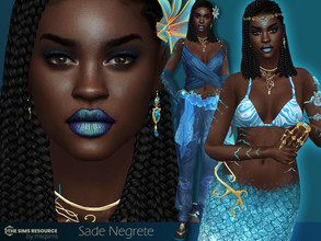 Sims 4 — Sade Negrete - TSR CC Only by MSQSIMS — Sade Negrete is an Young Adult,Mermaid and Outdoor Enthusiast . She is