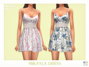 Sims 4 — Mikayla Dress by Black_Lily — YA/A/Teen 4 Swatches New item