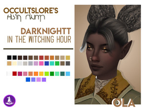 Sims 4 — Ola - DarkNighTt Recolor by rachirdsims — Recolored in The Witching Hour palette. 24 shades similar to EA's base