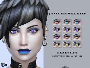 Sims 4 — Janie Flower Eyes [HQ] by Benevita — Janie Flower Eyes HQ Mod Compatible 12 Swatches I hope you like! :)