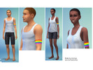 Sims 4 — Pride Band Tattoo by bumbybumby — Left arm band rainbow for men and women