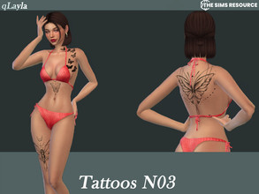 Sims 4 — Tattoos N03 by qLayla — The tattoos are : - base game compatible - available from teen to elder The tattoos have