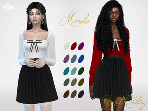 Sims 4 — Momoko  by Garfiel — - 15 colours - Everyday, party, formal - Base game compatible - HQ compatible