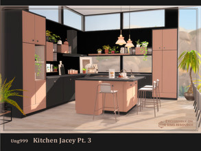 Sims 4 — Kitchen Jacey Pt.3 by ung999 — Part three of Kitchen Jacey, a modern kitchen set includes the following new