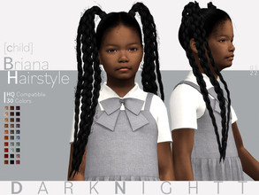 Sims 4 — Briana Hairstyle [Child] by DarkNighTt — Briana Hairstyle is a braided, long, updo ethnic hairstyle for children