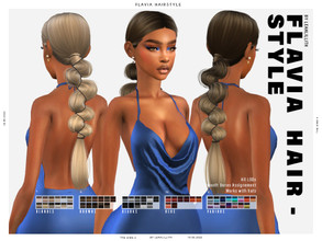 Sims 4 — LeahLillith Flavia Hairstyle by Leah_Lillith — Flavia Hairstyle All LODs Smooth bones Custom CAS thumbnail Works