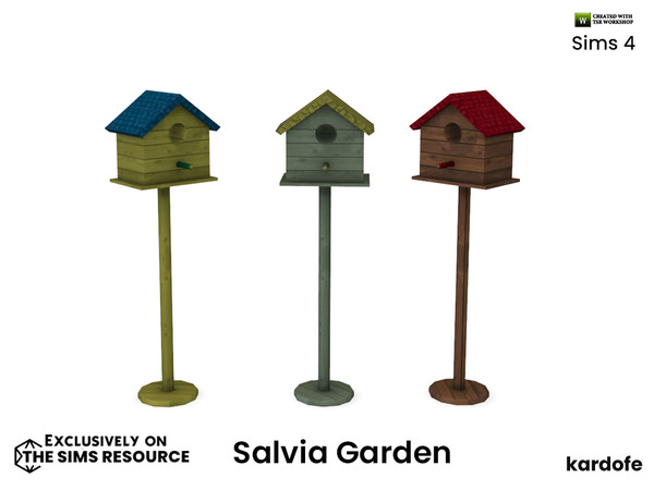 Sims 4 — kardofe_Salvia Garden_Aviary by kardofe — Decorative aviary, in three different options