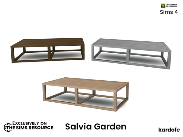 Sims 4 — kardofe_Salvia Garden_CofeeTable by kardofe — Coffee table, in three colour options