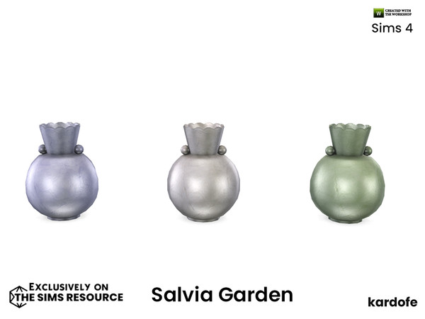 Sims 4 — kardofe_Salvia Garden_Vase by kardofe — Decorative vase, in three colour options