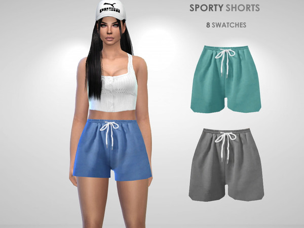 Sims 4 — Sporty Shorts by Puresim — Athletic Shorts in 8 colors.