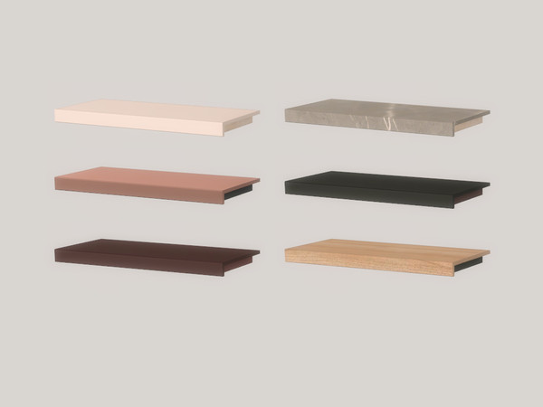 Sims 4 — Kitchen Jacey Wall Shelf by ung999 — Kitchen Jacey Wall Shelf Color Options : 6 Located at : Surfaces / display