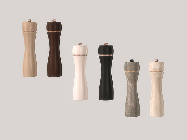 Sims 4 — Kitchen Jacey Salt and Pepper Grinder by ung999 — Kitchen Jacey Salt and Pepper Grinder Color options : 4