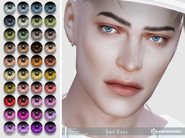 Sims 4 — Jace Eyes by MSQSIMS — These eyes are available in 40 swatches + Custom swatch thumbnails It is suitable for