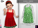 Sims 4 — Elisea Dress by KaTPurpura — Toddler Girls Summer Short Dress with Thick Straps and Ruffles on the Skirt