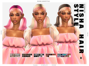 Sims 4 — Nisha Hairstyle by Leah_Lillith — Nisha Hairstyle All LODs Smooth bones Custom CAS thumbnail Works with hats To