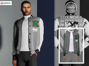 Sims 4 — [PATREON] City Never Sleeps - Bomber Jacket *Early Access* by Camuflaje — * New mesh * Compatible with the base