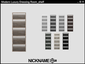 Sims 4 — Modern Luxury Dressing Room_shelf by NICKNAME_sims4 — Modern Luxury Dressing Room Part 1 14 package files.