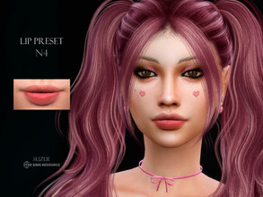 Sims 4 — Lip Preset N4 by Suzue — -New Preset (Suzue) -For Female and Male (Child to Elder)